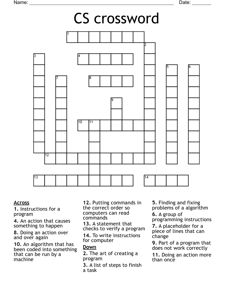 CS crossword