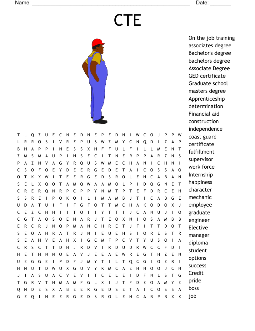 CTE Word Search