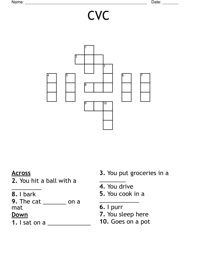 CVC Crossword