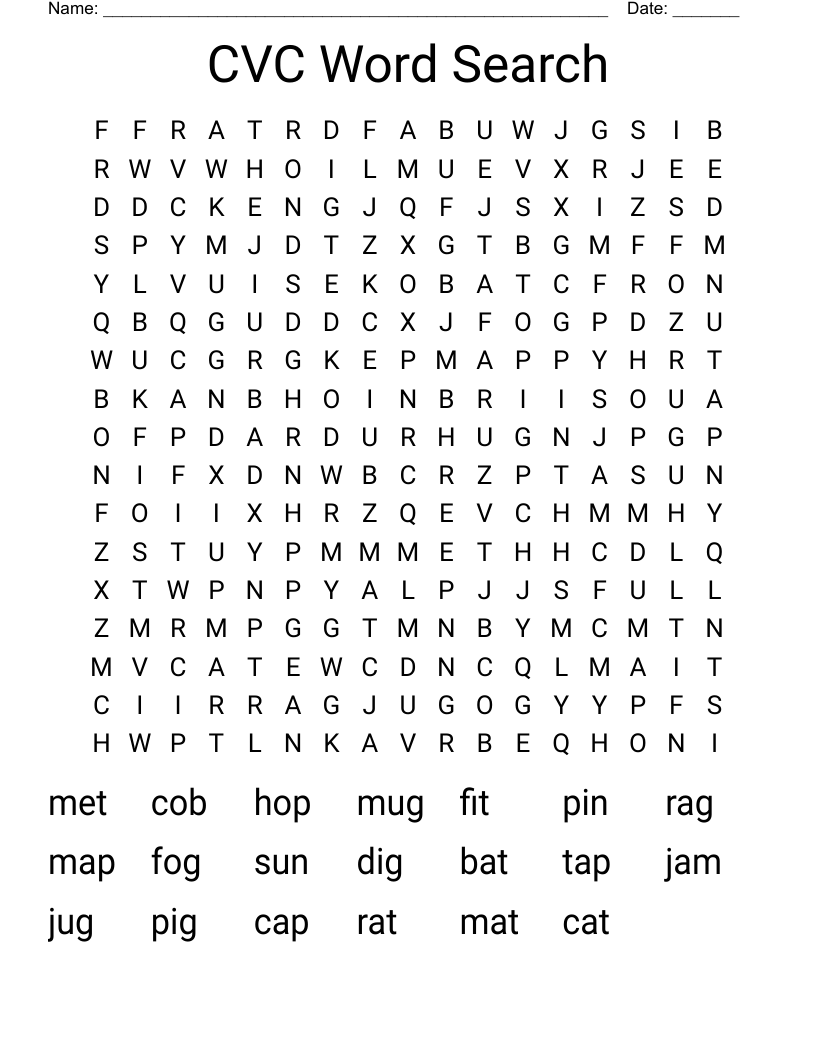 CVC Word Search
