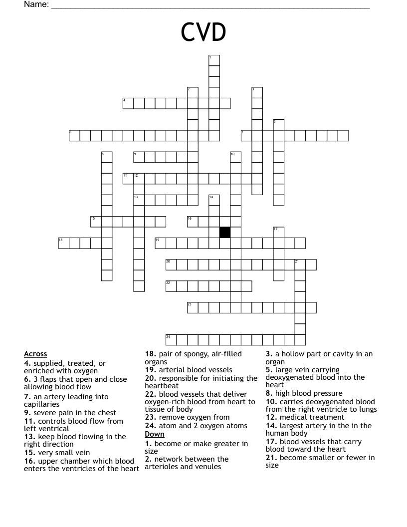 CVD Crossword