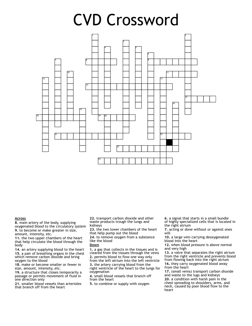 CVD Crossword 