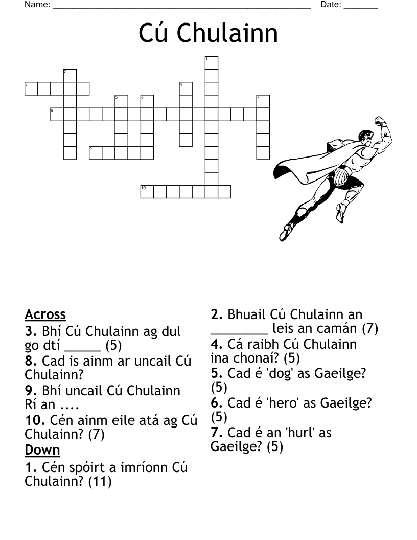 Cú Chulainn Crossword