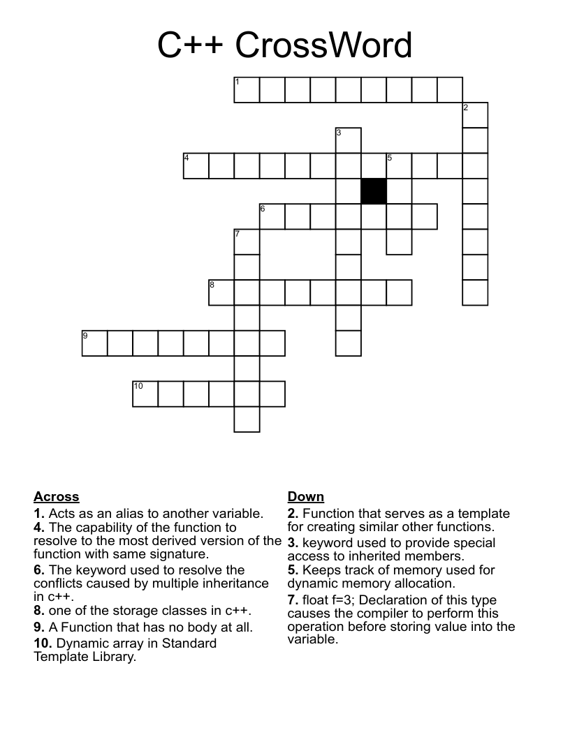 C++ CrossWord