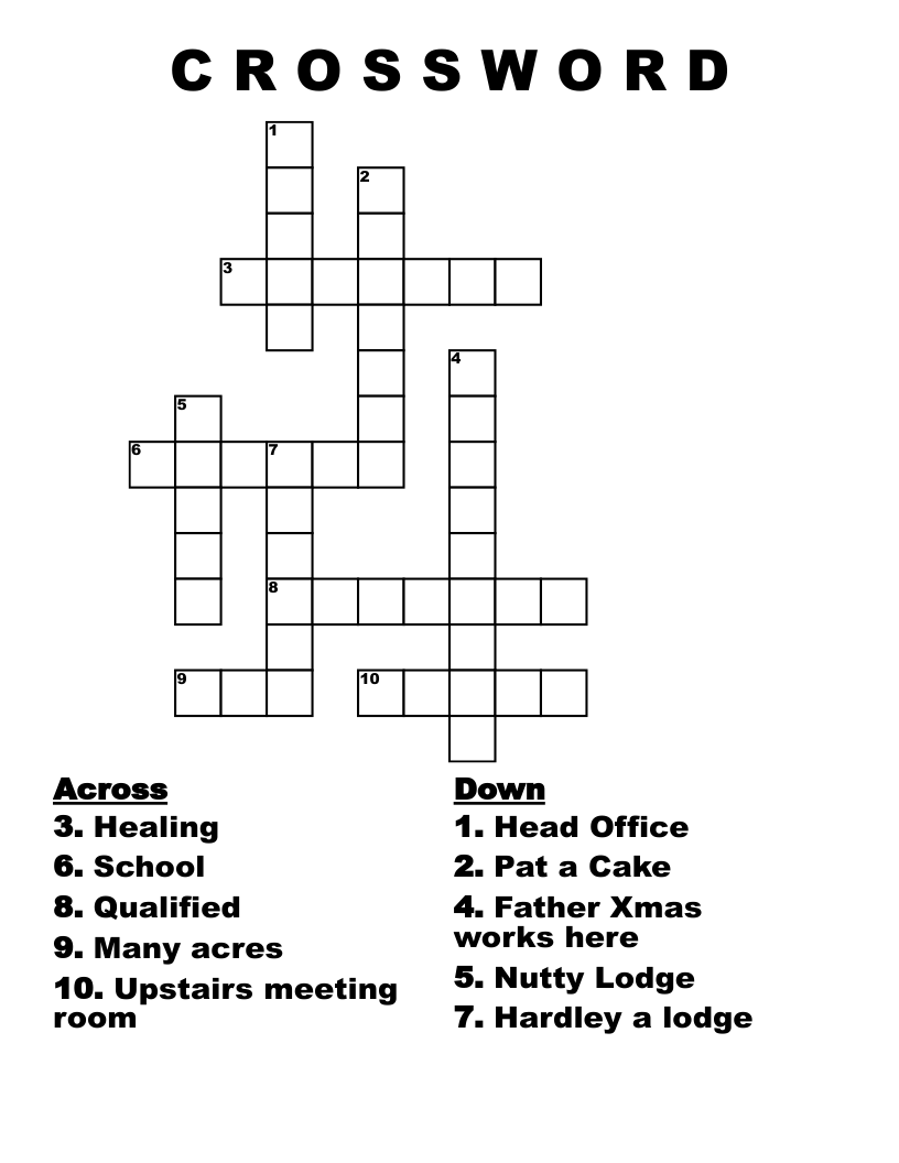 C R O S S W O R D Crossword