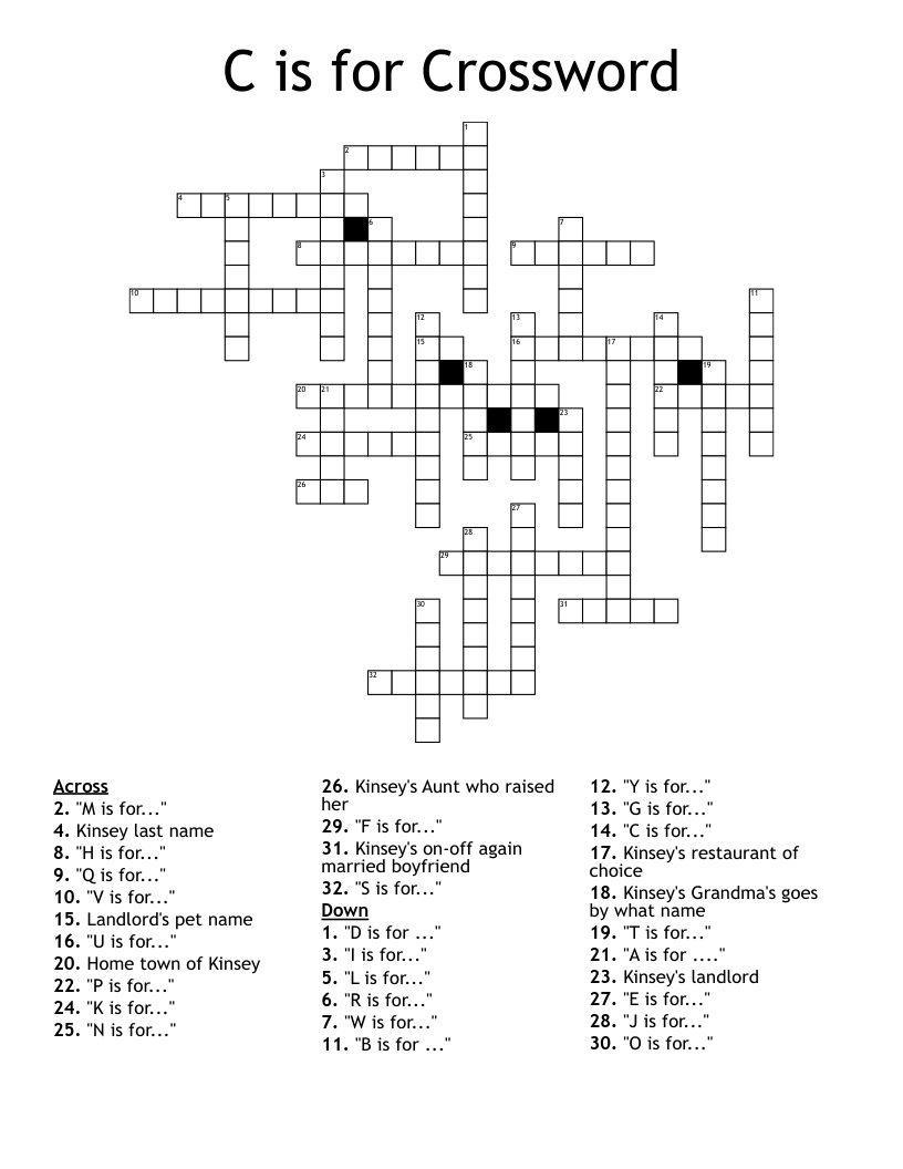 C is for Crossword