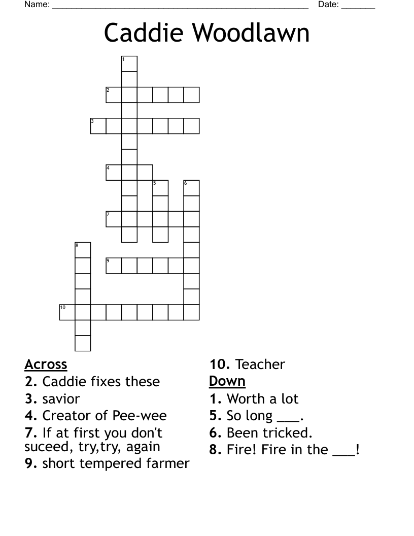 Caddie Woodlawn Crossword