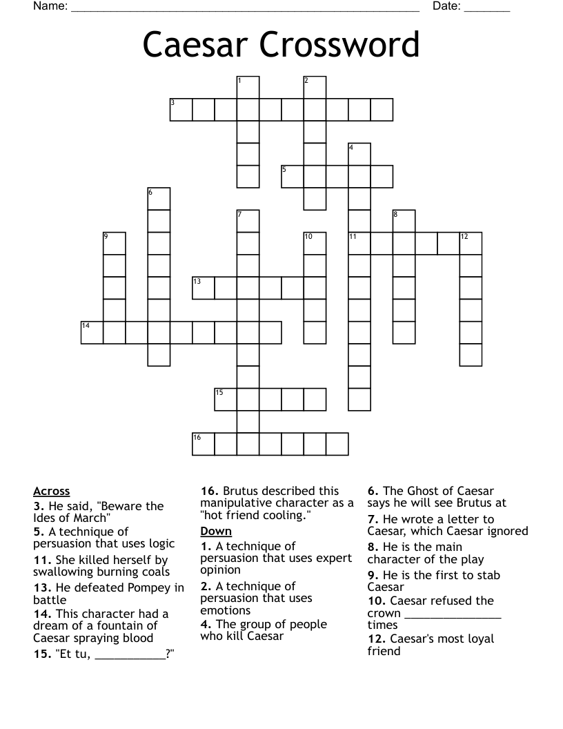 Caesar Crossword