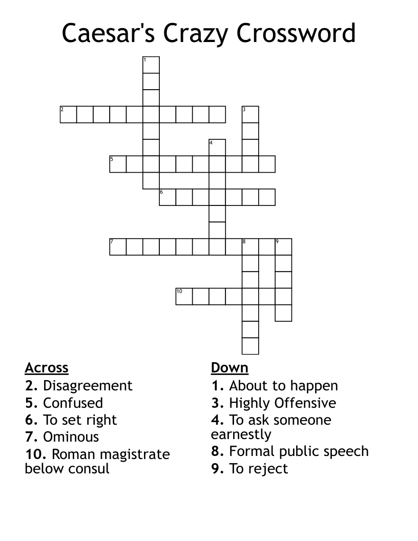 Caesar's Crazy Crossword