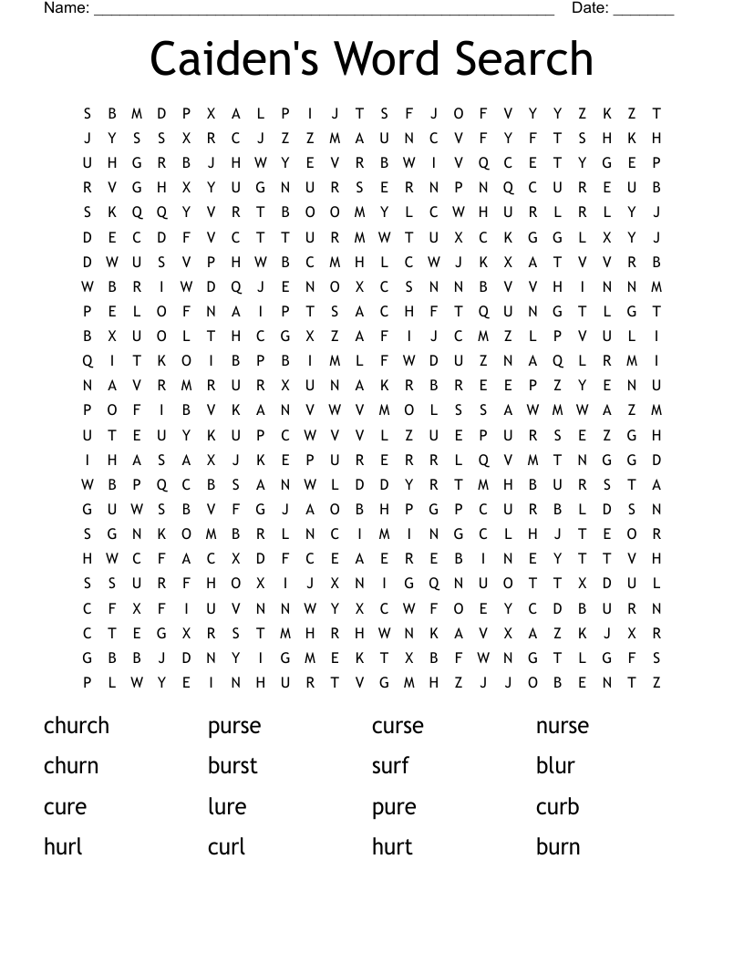 Caiden's Word Search