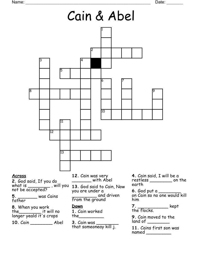 Cain & Abel Crossword