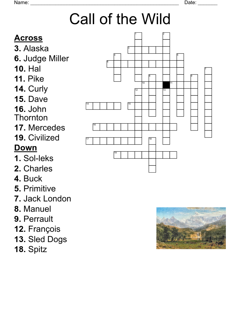 Call of the Wild Crossword