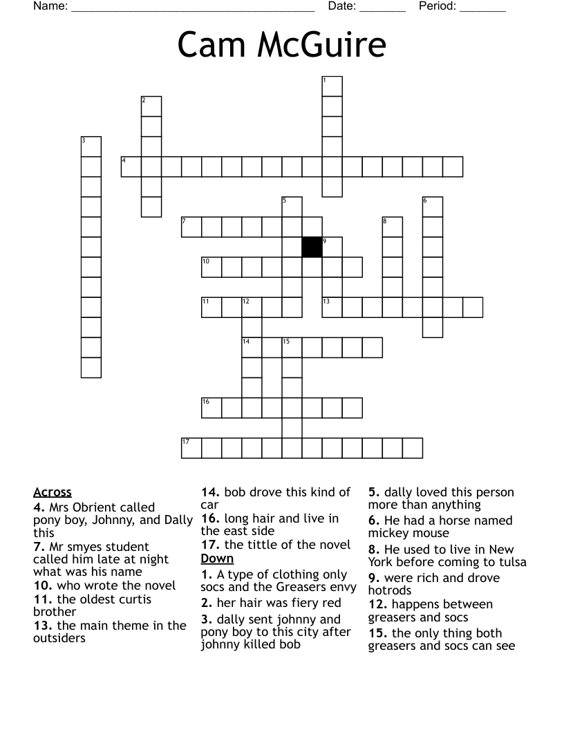 Cam McGuire Crossword