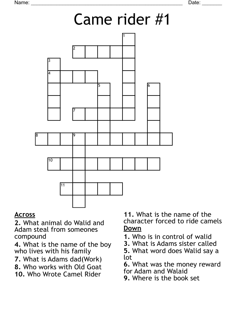 Came rider #1 Crossword