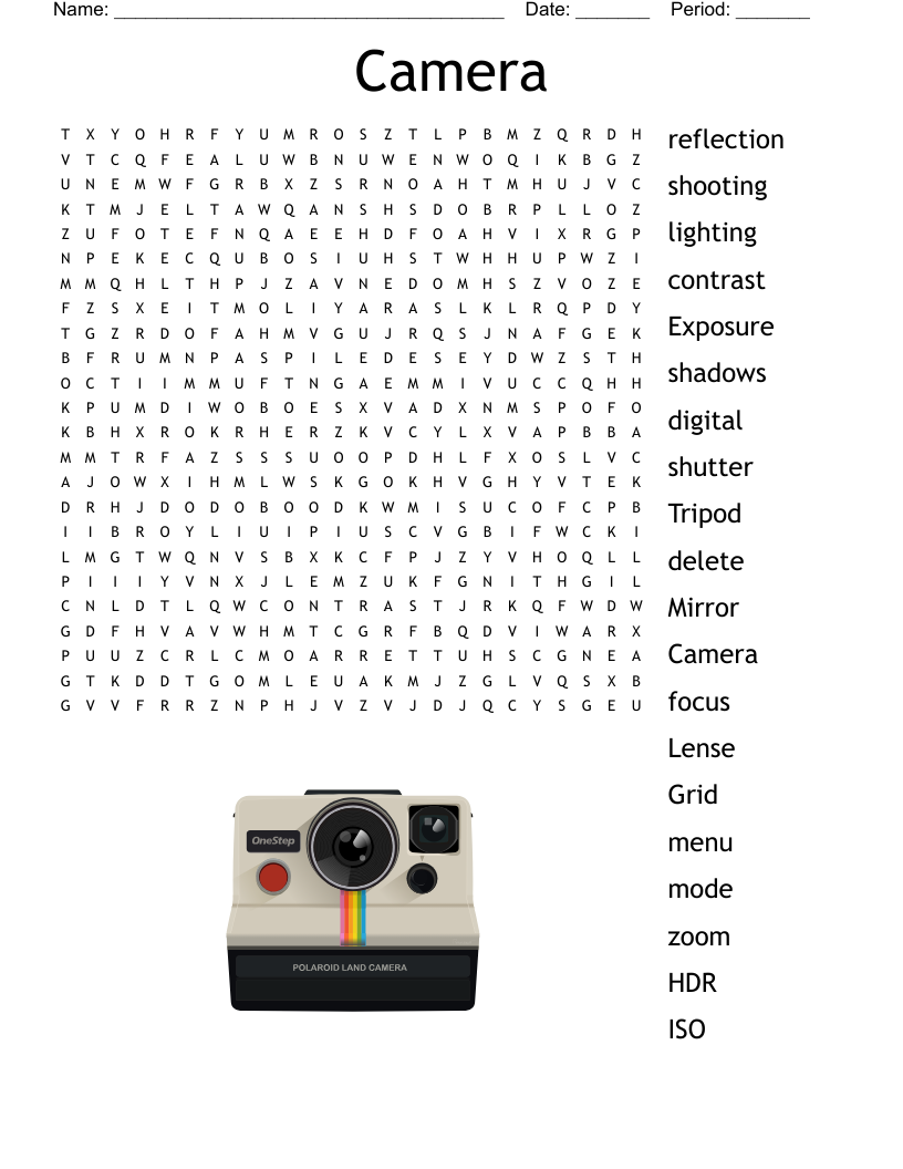 Camera Word Search