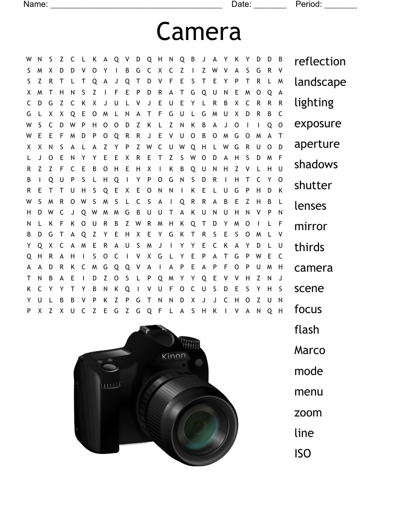 Camera  Word Search