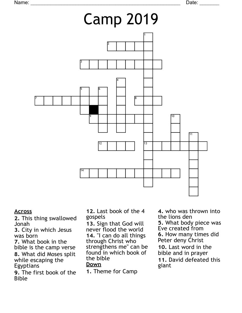 Camp 2019 Crossword