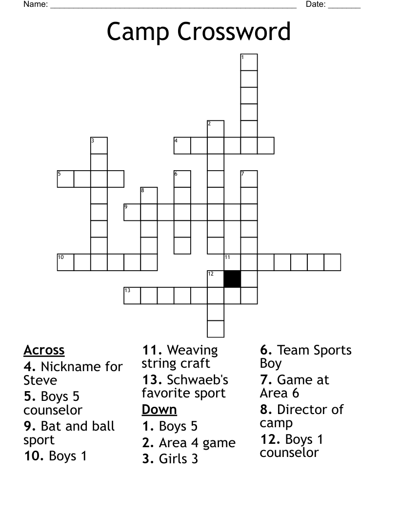 Camp Crossword