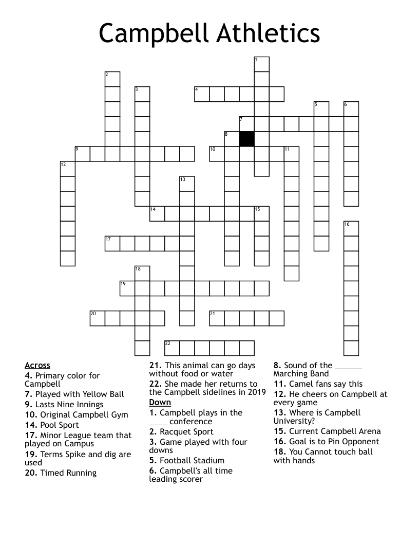 Campbell Athletics Crossword