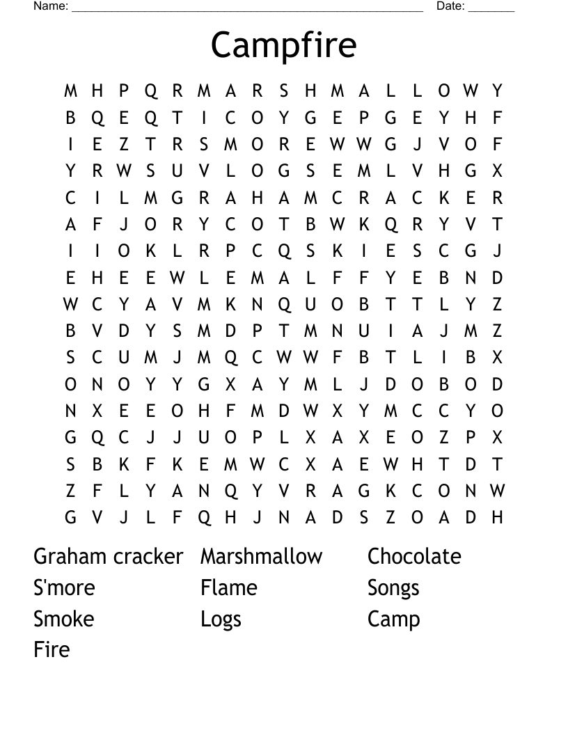 Campfire Word Search