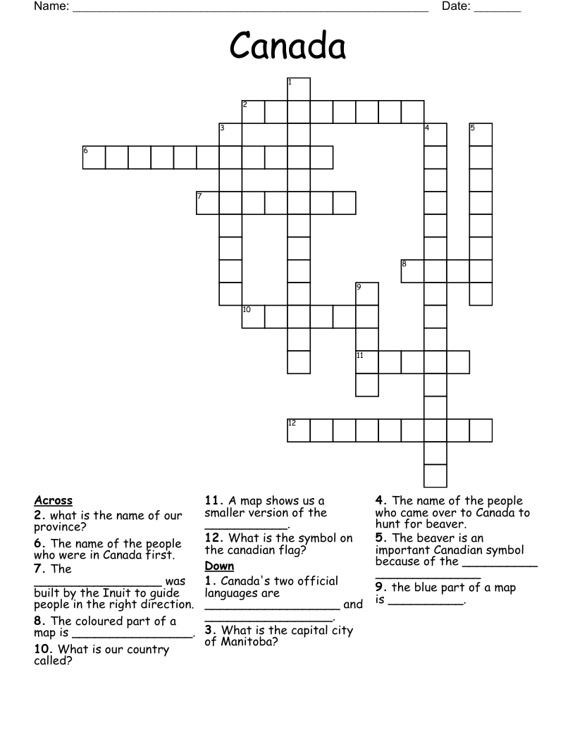 Canada Crossword