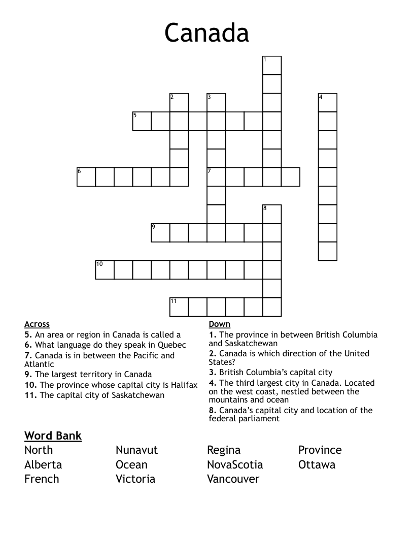 Canada Crossword