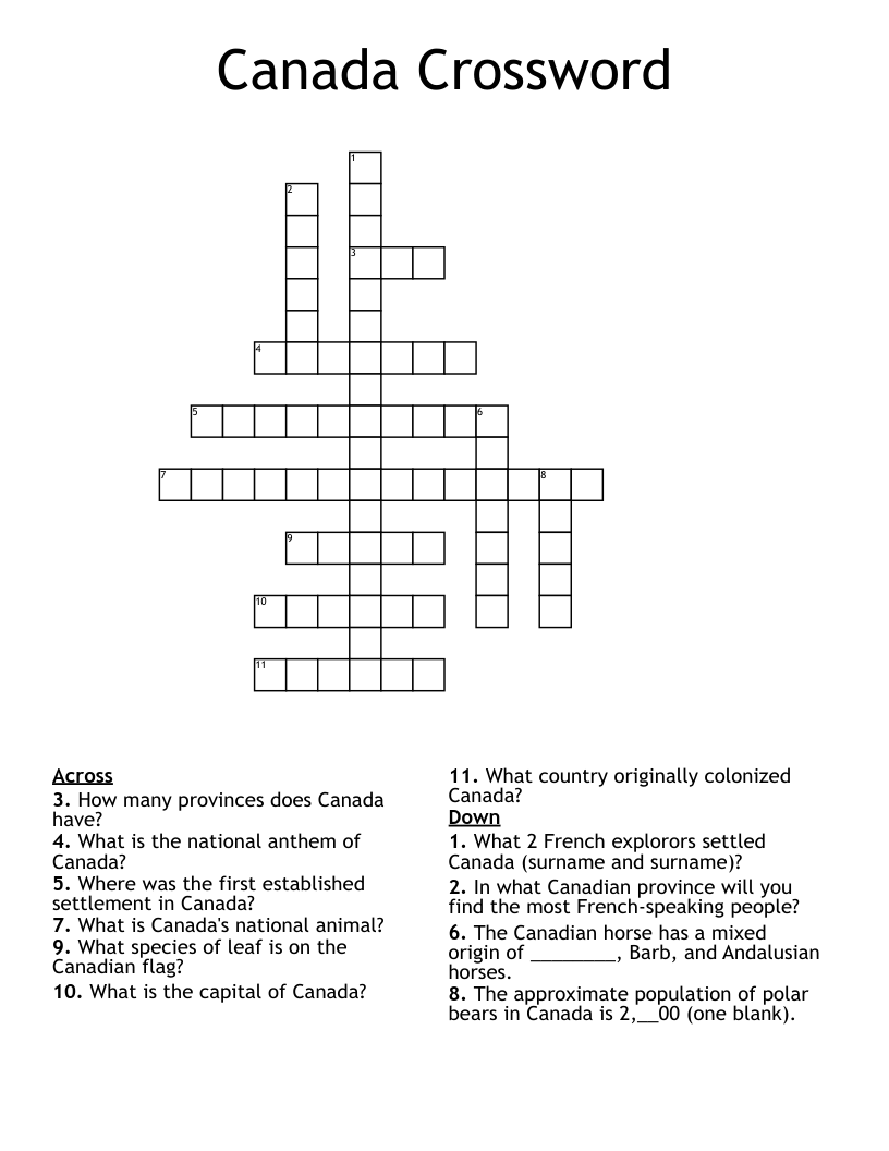 Canada Crossword