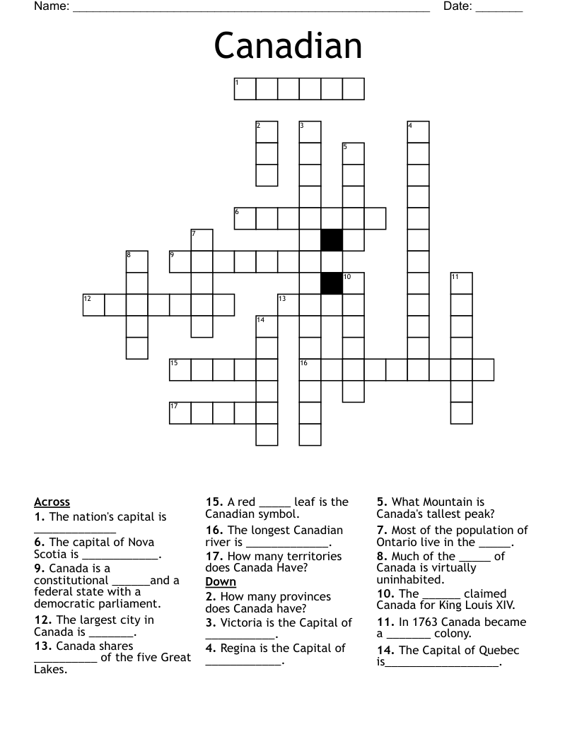 Canadian Crossword