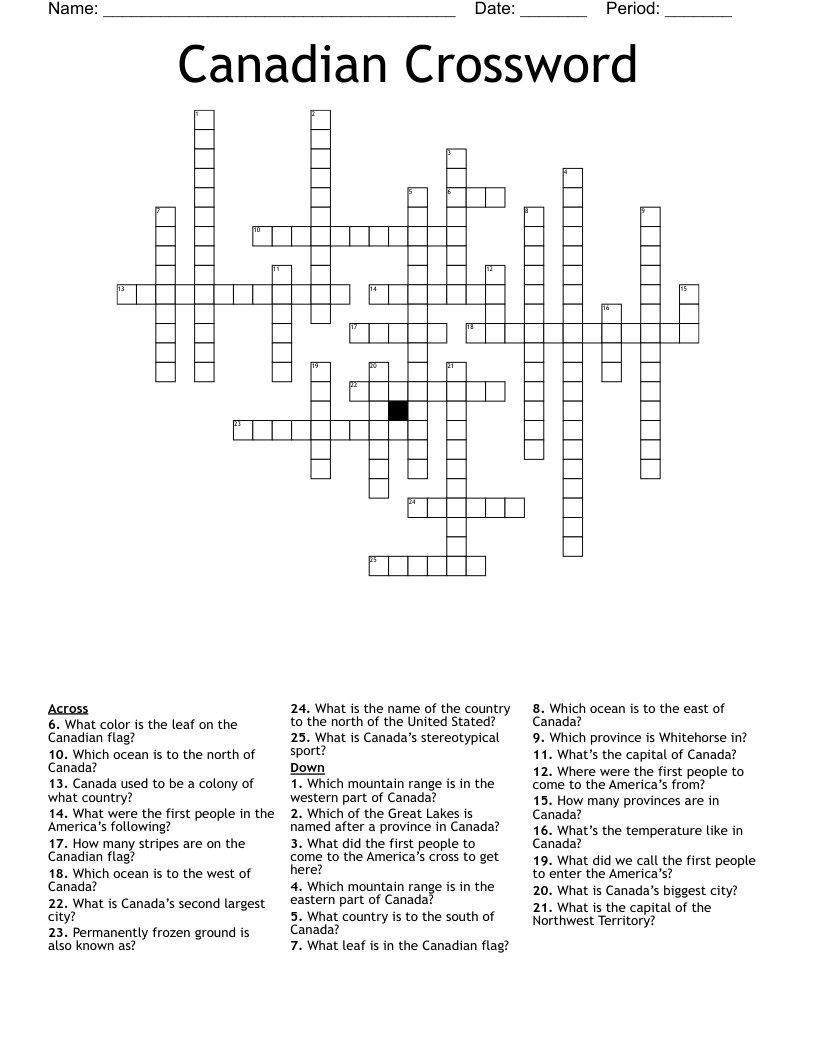 Canadian Crossword