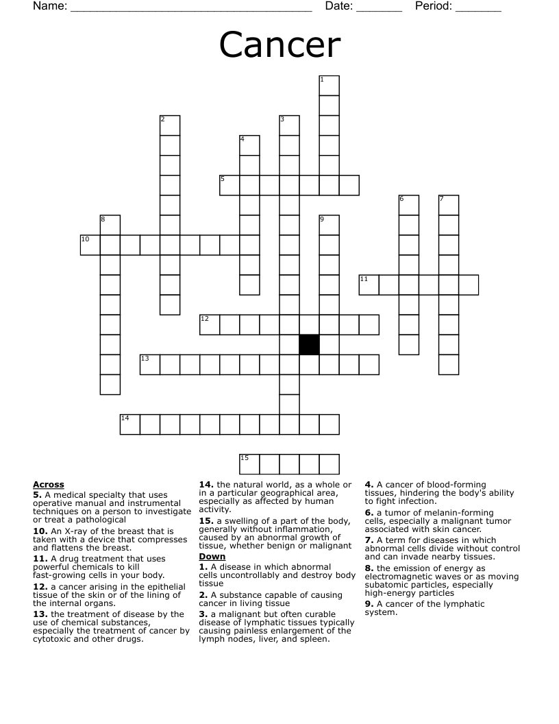 Cancer  Crossword