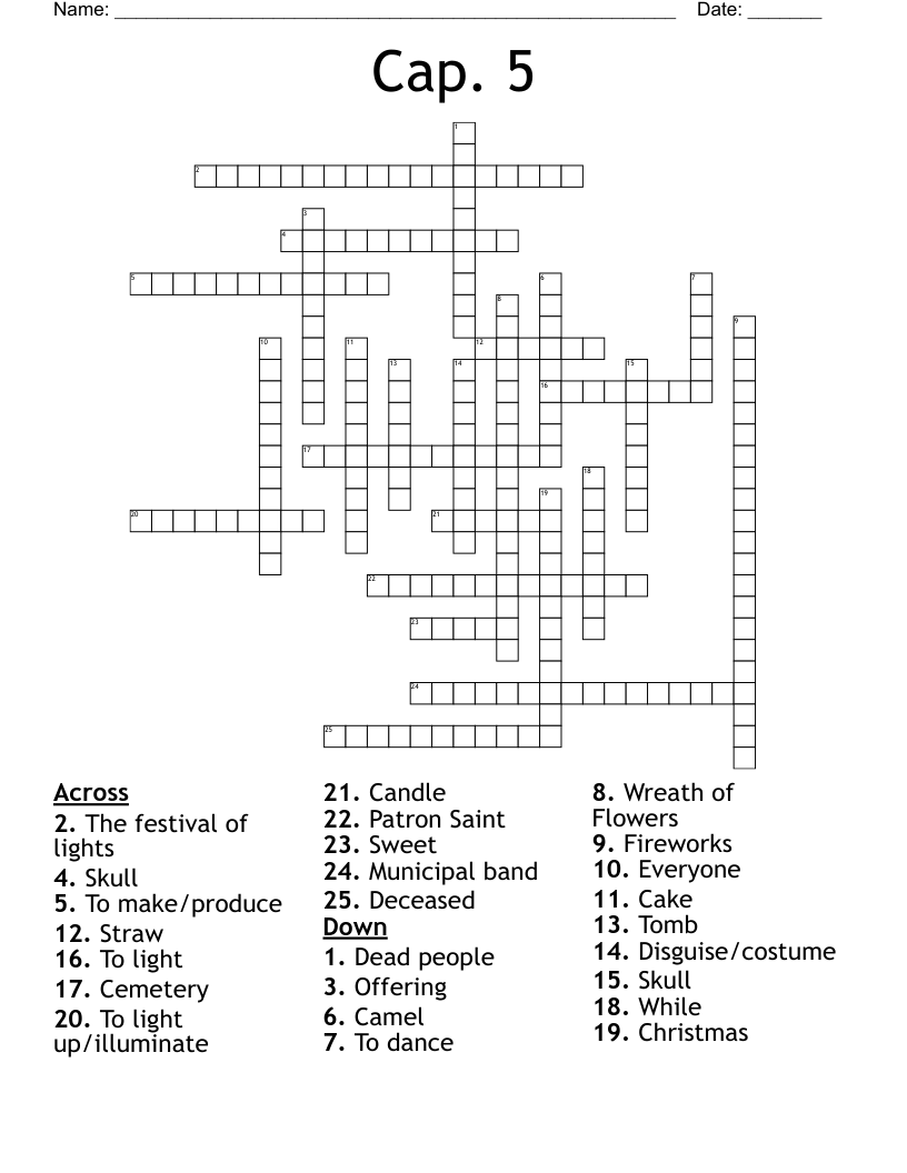 Cap. 5 Crossword