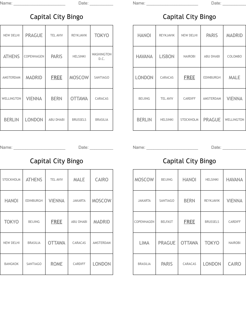 Capital City Bingo