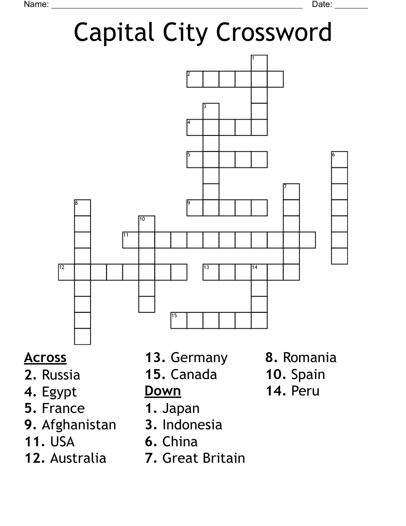 Capital City Crossword