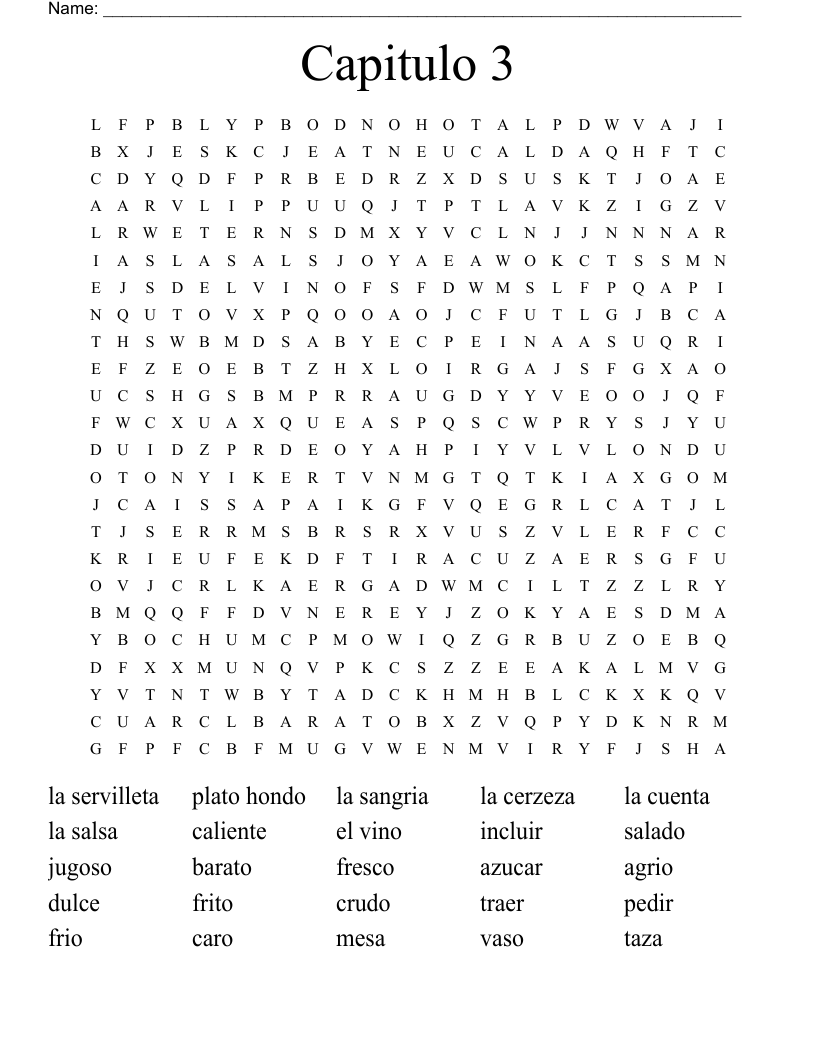 Capitulo 3  Word Search