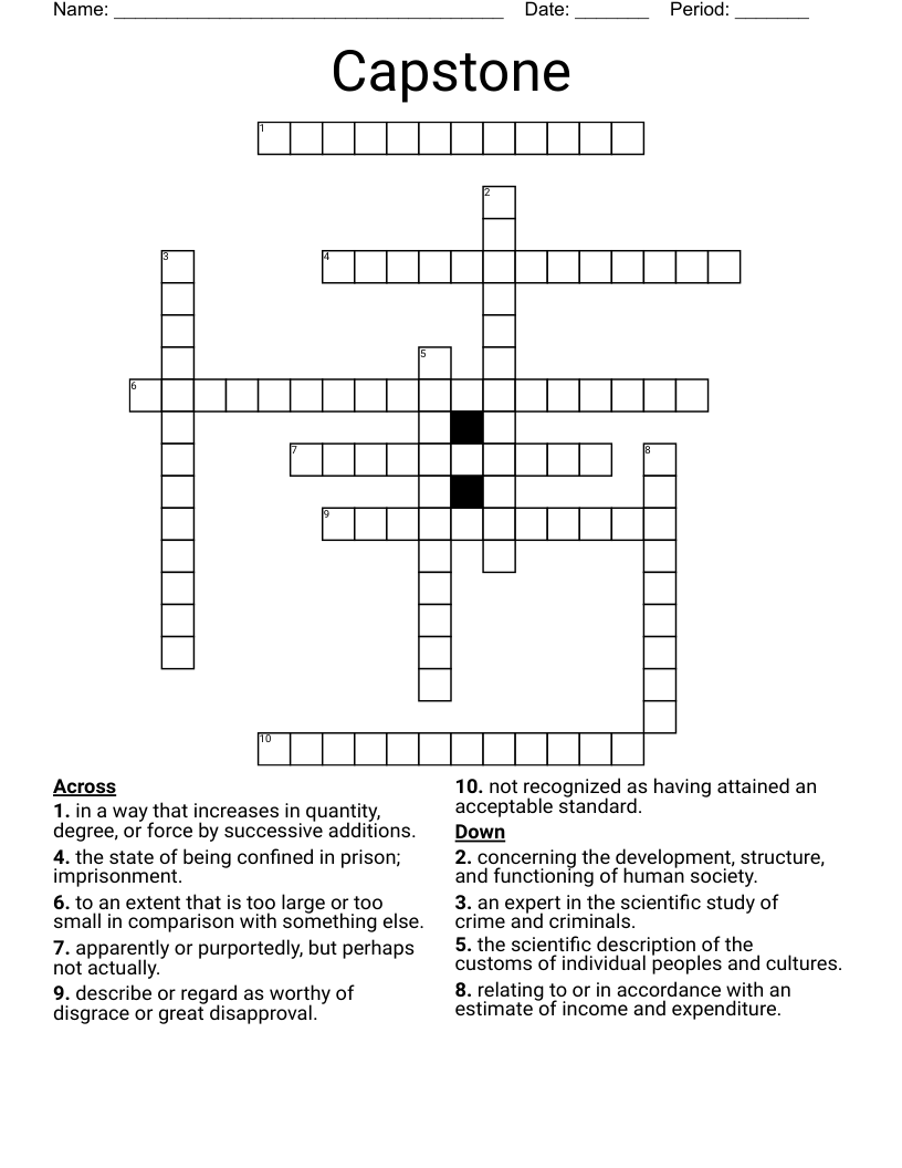 Capstone Crossword