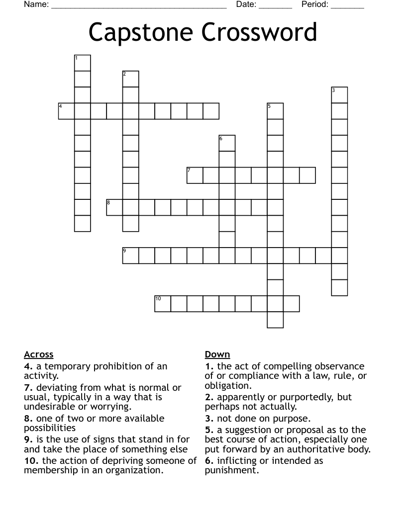 Capstone Crossword