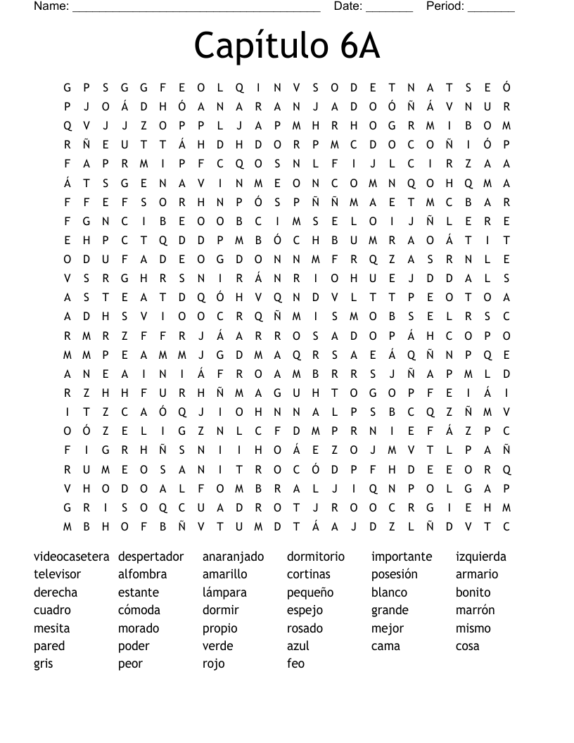 Capítulo 6A Word Search