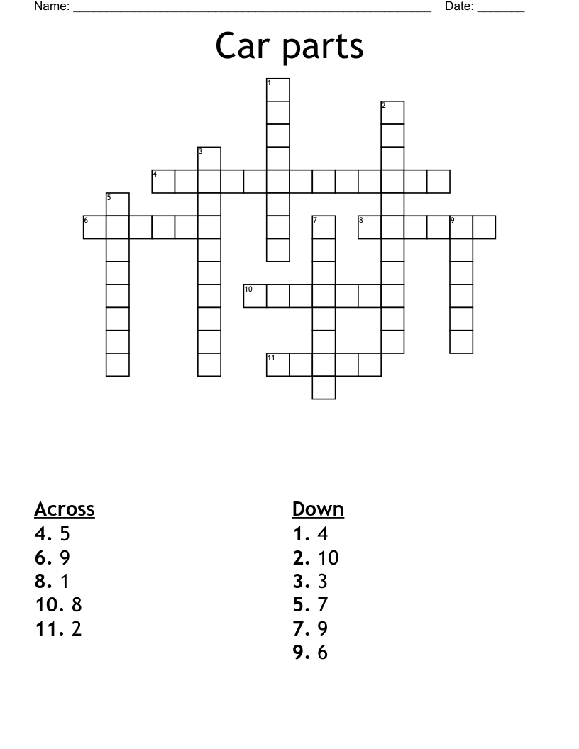 Car parts Crossword