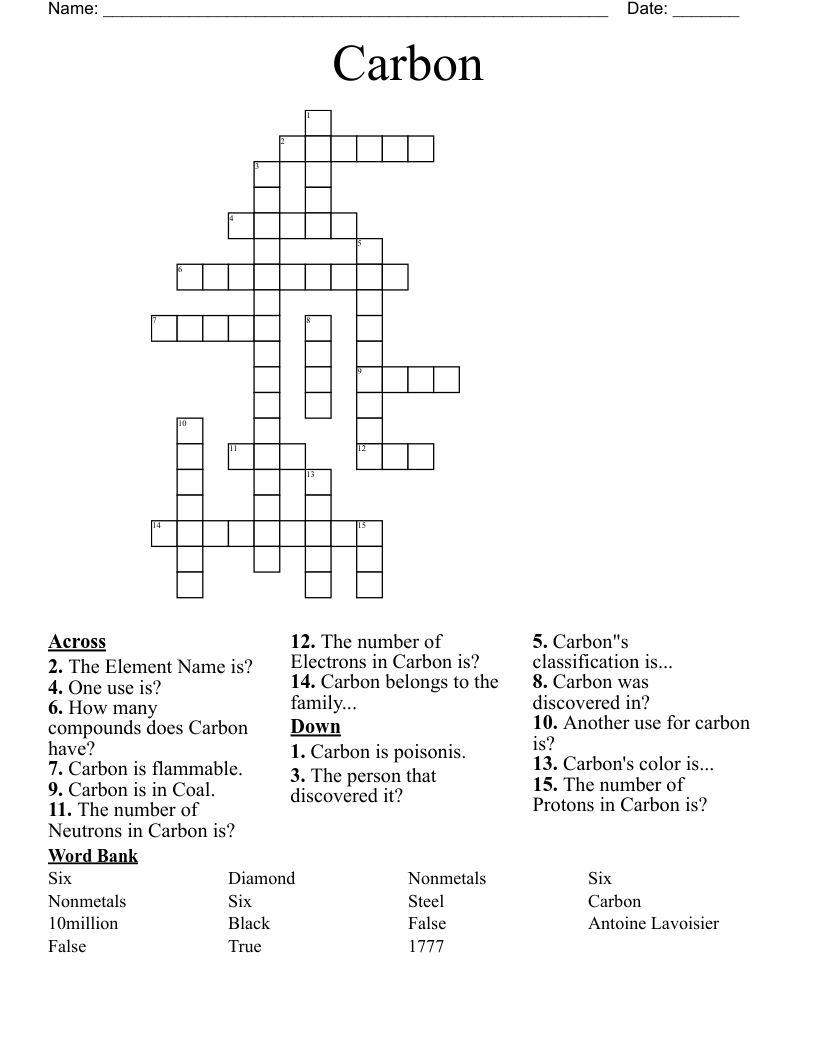 Carbon Crossword