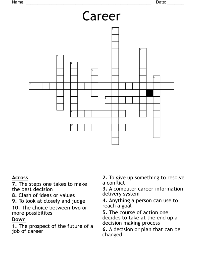 Career Crossword