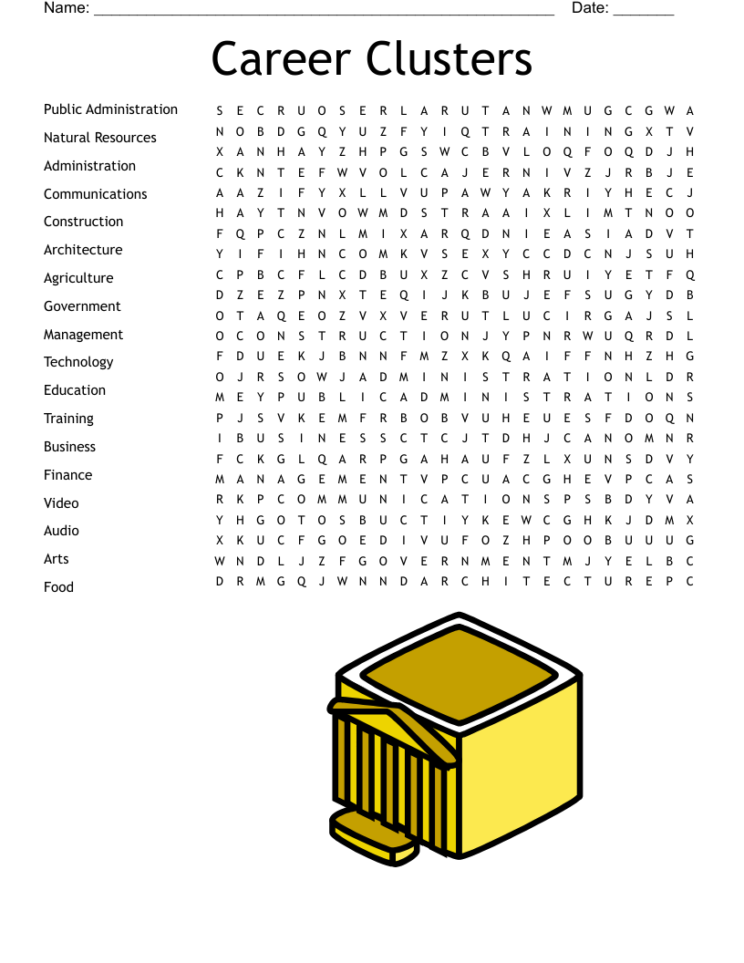 Career Clusters Word Search