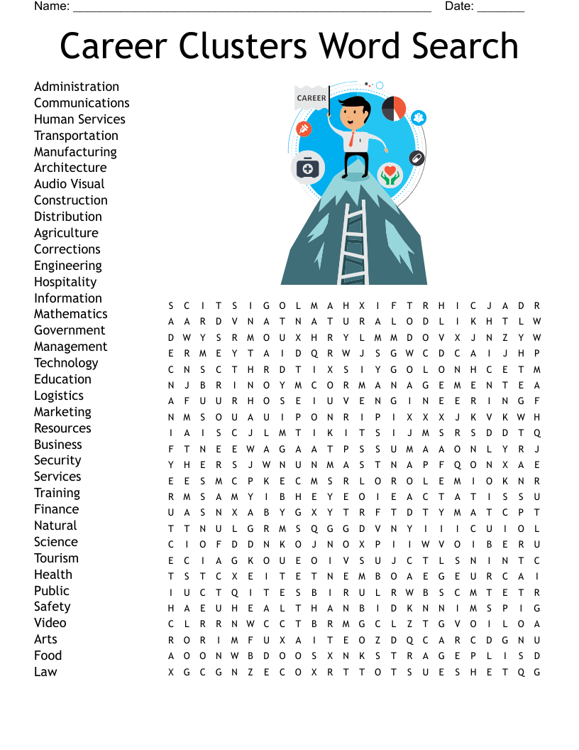 Career Clusters Word Search