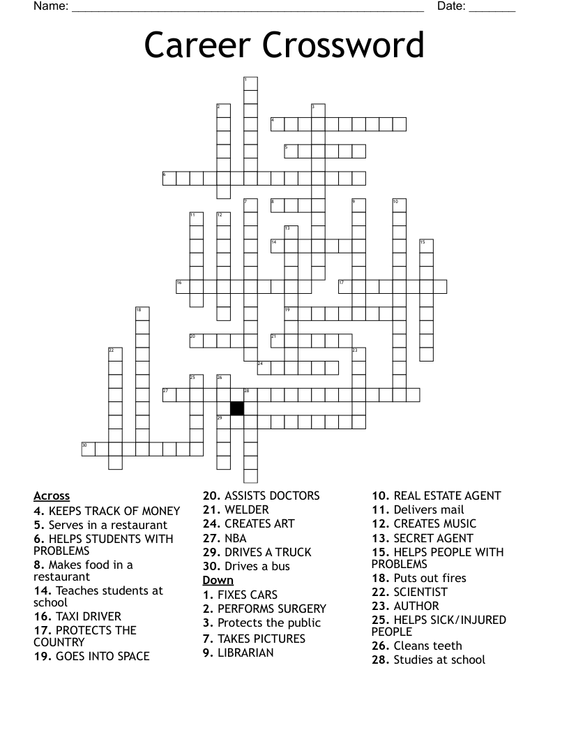 Career Crossword