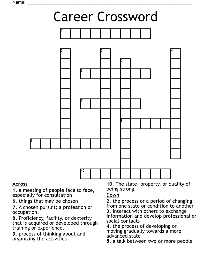 Career Crossword