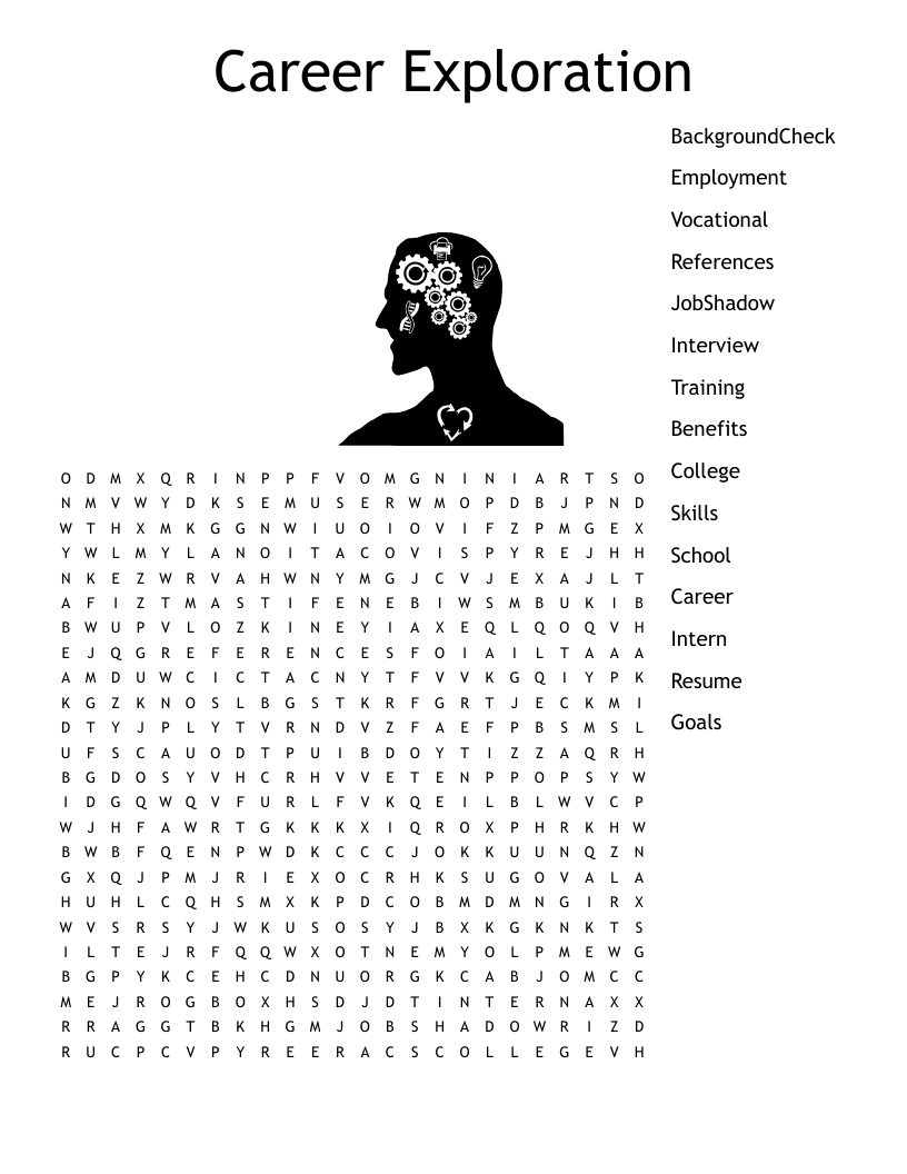 Career Exploration Word Search
