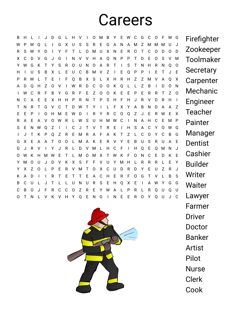 Careers Word Search