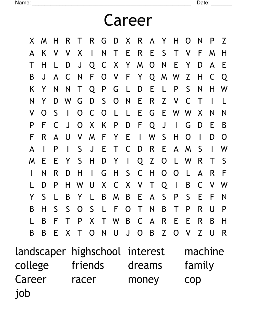 Career  Word Search