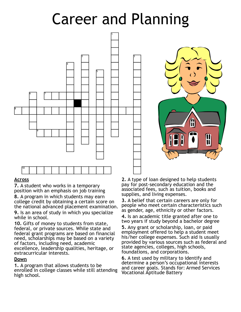 Career and Planning Crossword