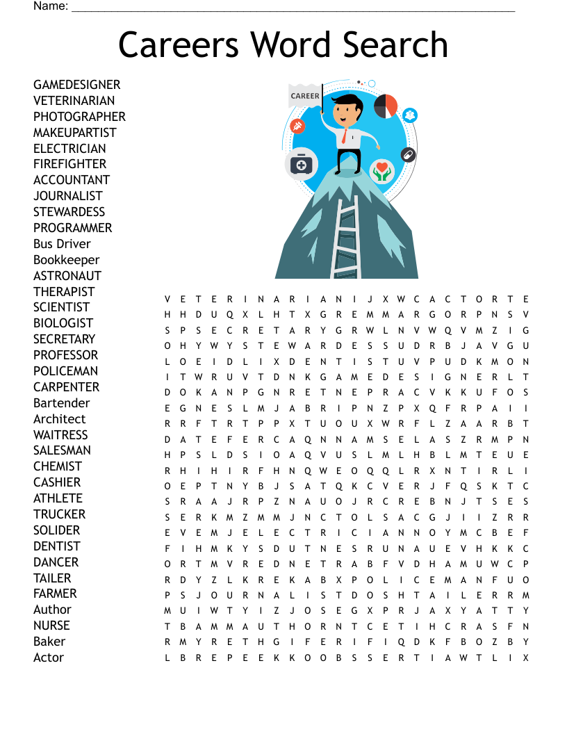 Careers Word Search