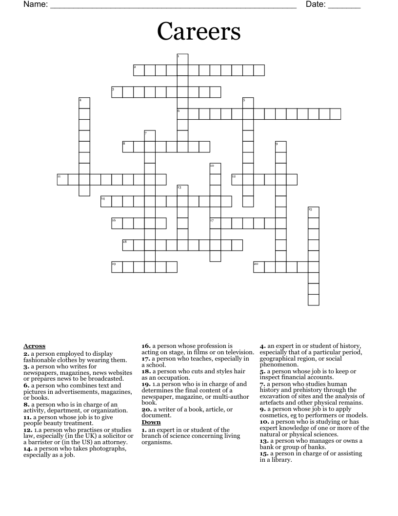 Careers  Crossword